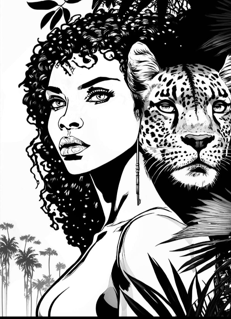 Melanin Jungle Queens Coloring Book