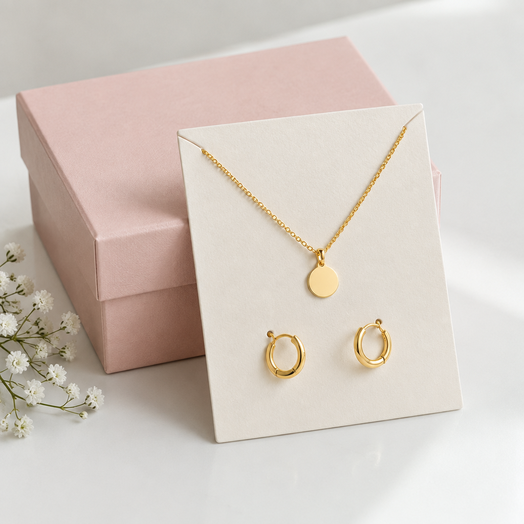 Realistic jewelry set concept